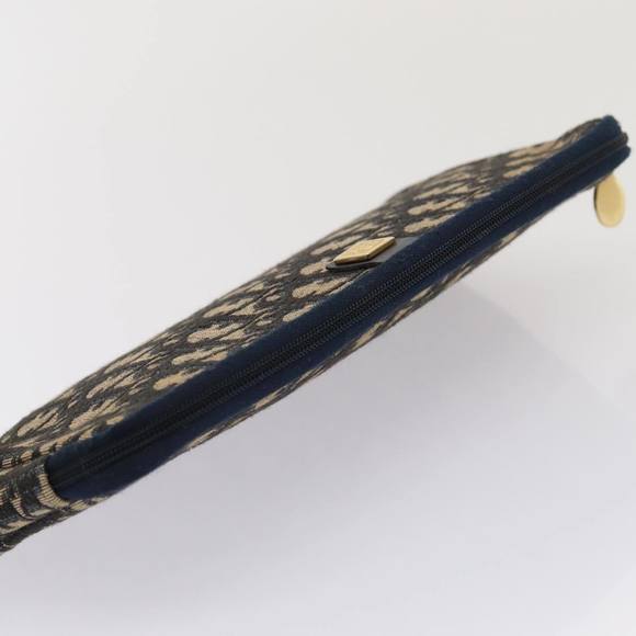 Christian Dior Trotter Canvas Clutch Bag Navy Auth ep4801 - Picture 5 of 16